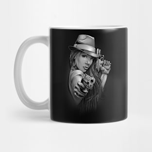 girl with gun Mug